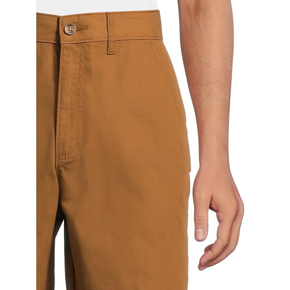 Brahma Relaxed Fit Ripstop Work Rugged Shorts Multi-Use Cargo Pocket Men's Brown - Picture 4 of 8